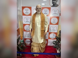 PM Modi's Wax Statue Unveiled At BJP Bengal Headquarters On His Birthday