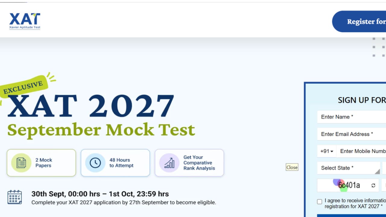 XLRI schedules XAT 2027 second mock test for Sept 30–Oct 1