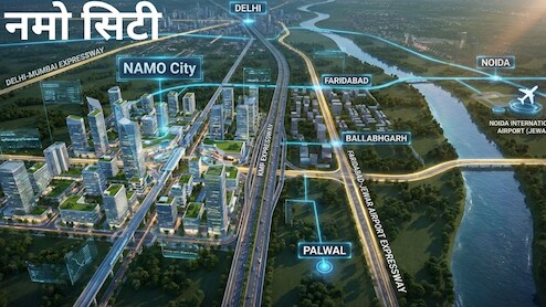 नमो सिटी: KMP एक्सप्रेसवे किनारे 9 हजार एकड़ में बसेगा नया शहर, दिल्ली-नोएडा, जेवर-फरीदाबाद से कनेक्टिविटी