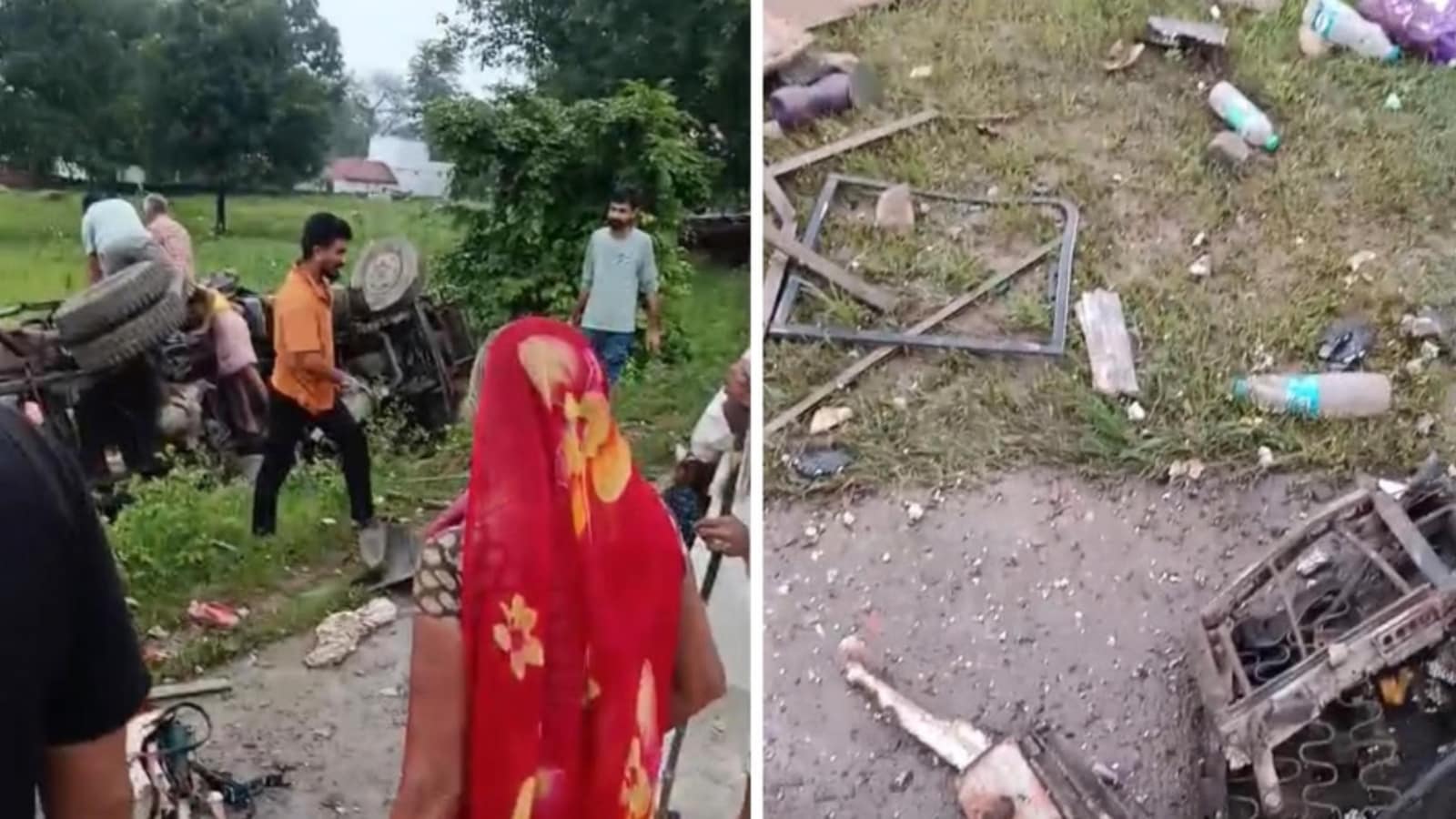 रीवा-सीधी हाईवे पर दर्दनाक हादसे के बाद मची अफरा-तफरी रीवा-सीधी हाईवे पर दर्दनाक हादसे के बाद मची अफरा-तफरी