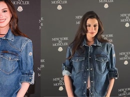 Anne Hathaway Masters Denim-On-Denim Maternity Style At New York Fashion Week