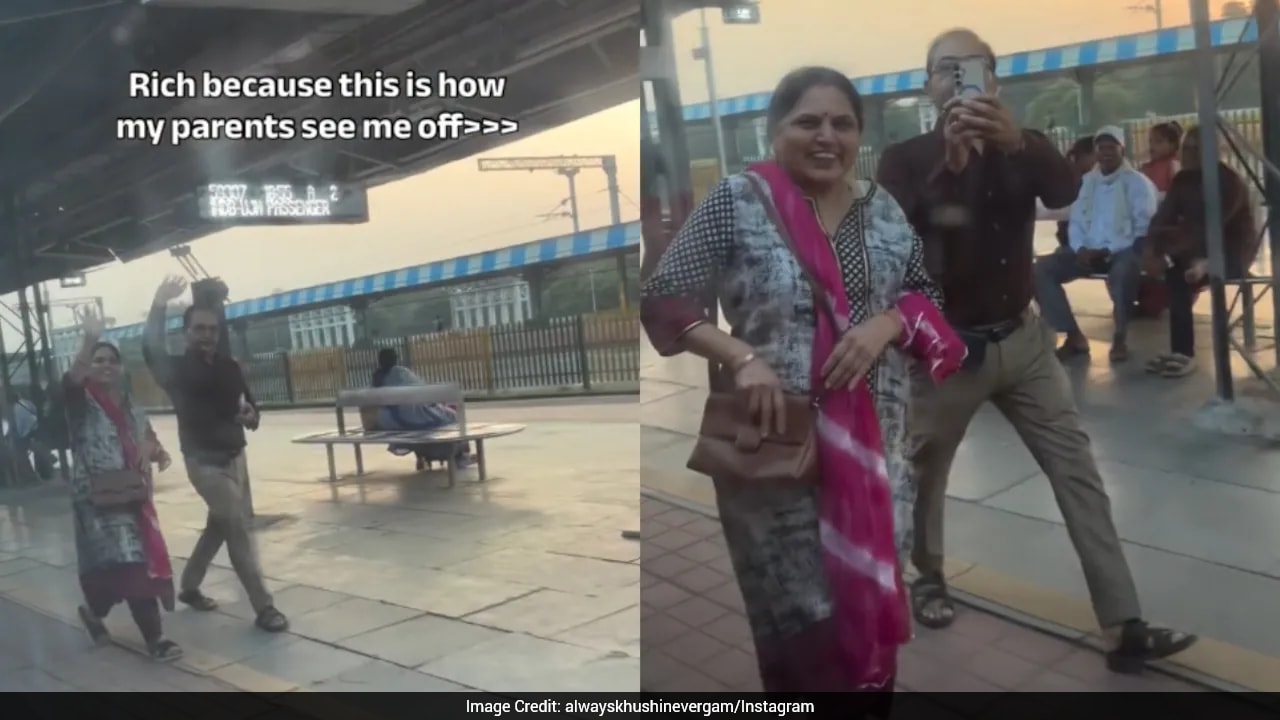 Woman Captures Parents Seeing Her Off At Railway Station In Emotional Video