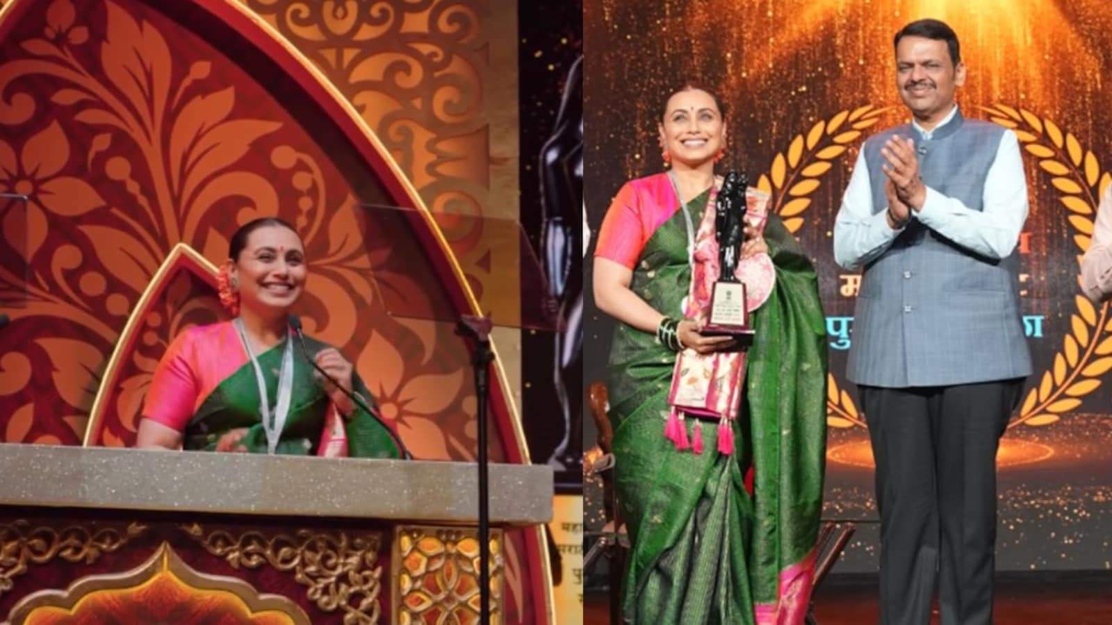 Rani Mukerji Receives Prestigious Award at Maharashtra Film Awards
