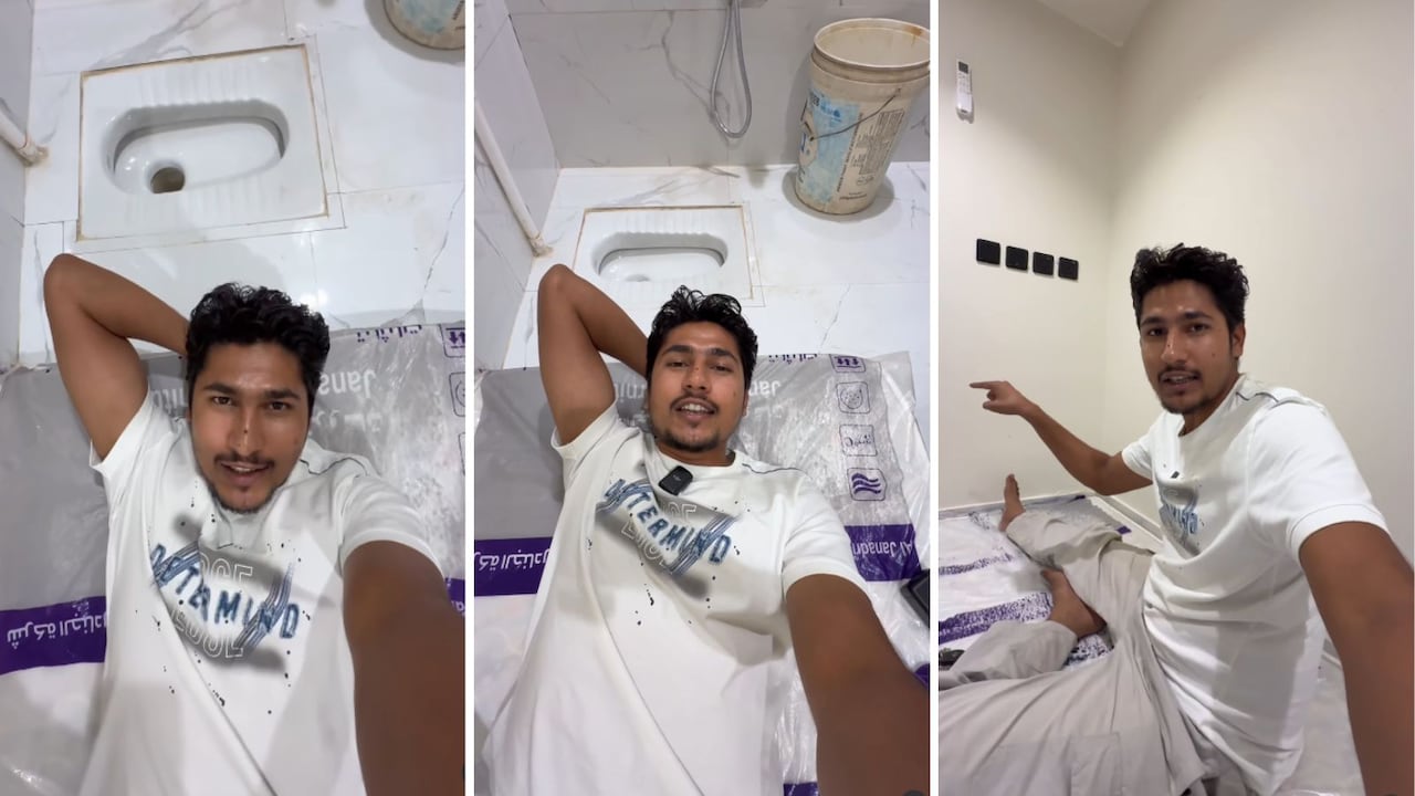 सऊदी कमाने गया यूपी का लड़का टॉयलेट किनारे सिर रख सोने को मजबूर, लोग बोले- जॉब छोड़ दो
