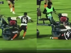 Ex-England Footballer Crushed By Pitch Roller During Warm-Up. Incident Caught On Camera
