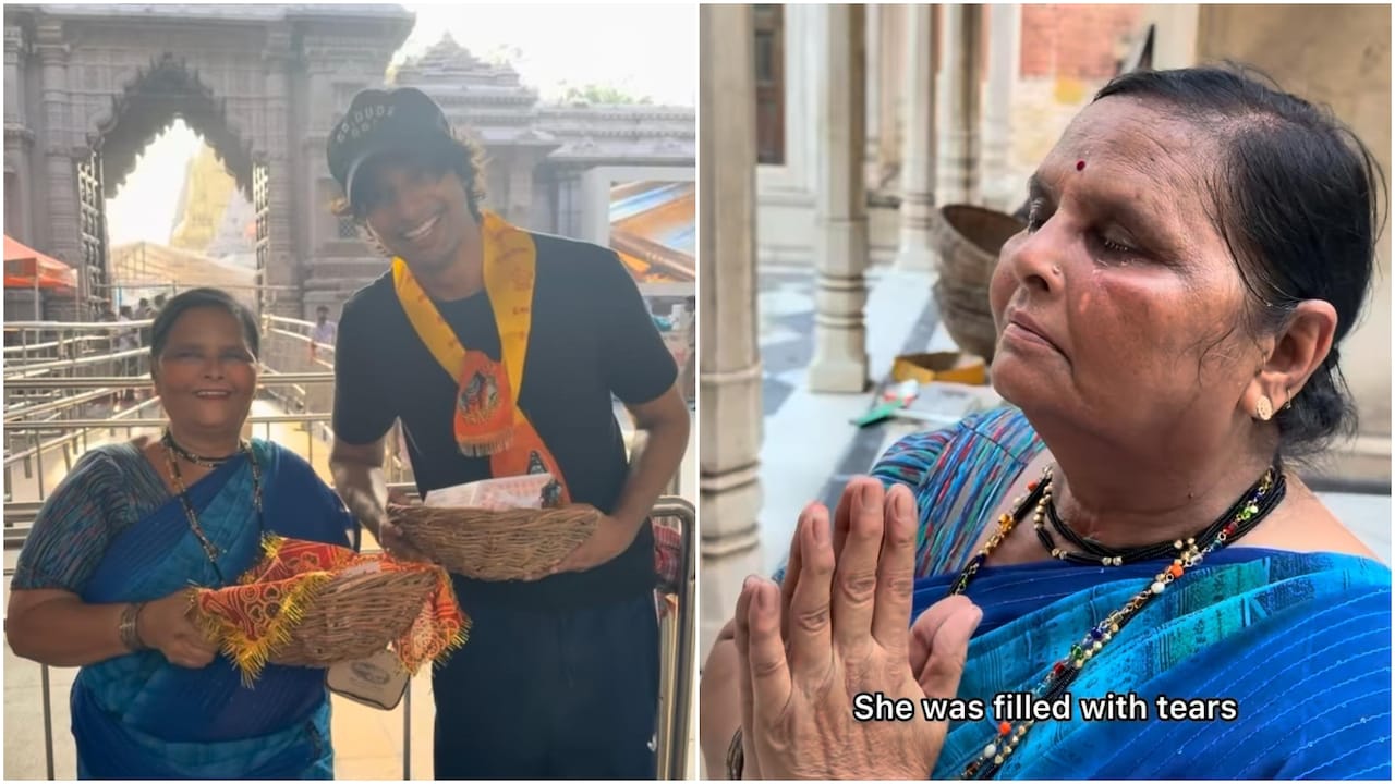 Anish Bhagat Takes Flower Seller Woman Meenakshi To Kashi Vishwanath Before Her Vision Loss