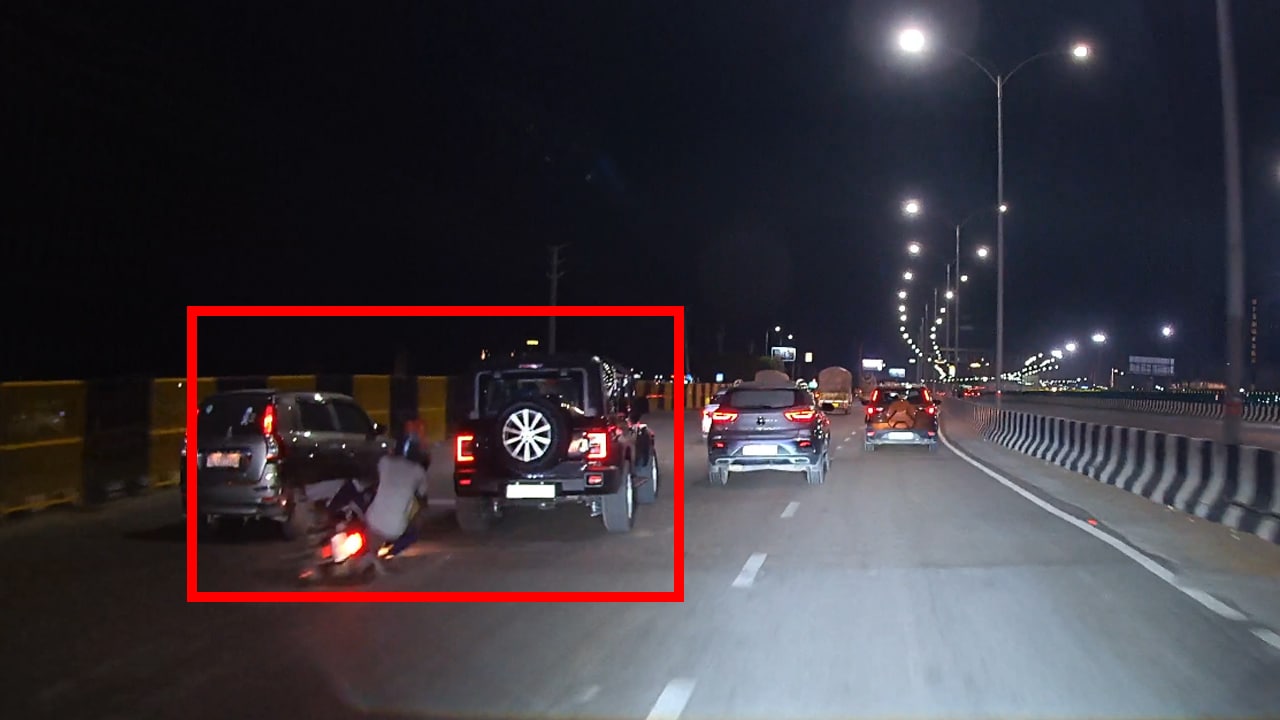 On Camera, Thar Knocks Down Biker On Delhi-Gurugram Expressway, Flees