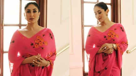 Kareena Turns Modern Maharani In Vibrant Pink Saree For Daayra Promotions