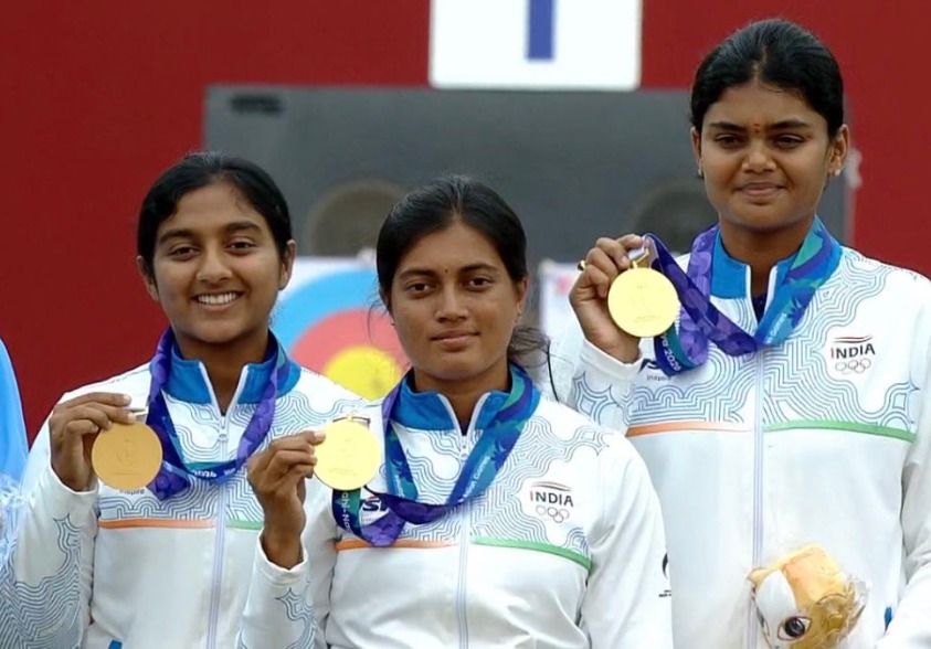 चीन को हराकर भारतीय महिला आर्चरी टीम बनी चैंपियन, ज्योति-पृथिका-चिकिता ने जीता गोल्ड, यहां देखें मेडल टैली