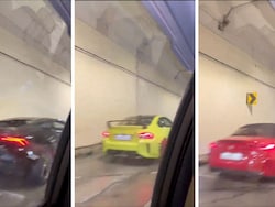 Video: Lamborghini, BMWs Caught Racing Inside Mumbai Tunnel, Police Act