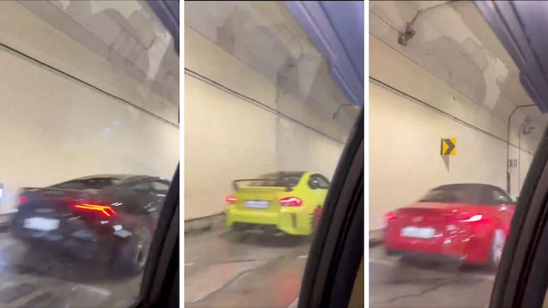 Video: Lamborghini, BMWs Caught Racing Inside Mumbai Tunnel, Police Act