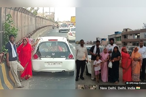 Delhi Police Helps Family With Kid, Women Stuck On Flyover, Internet Showers Praise