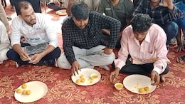 Watch: Crowds Cheer As Man Eats 28 Ladoos In 30 Minutes At Gujarat Fair