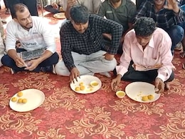 Watch: Crowds Cheer As Man Eats 28 Ladoos In 30 Minutes At Gujarat Fair