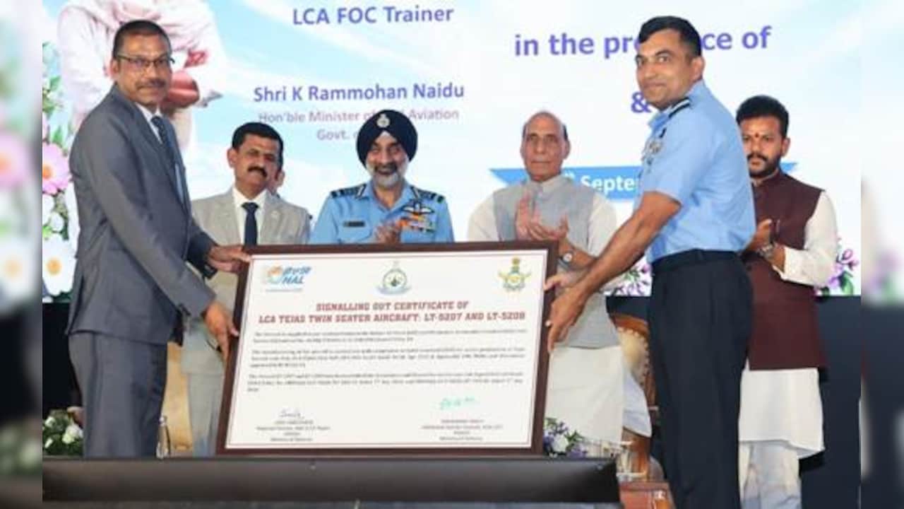 HAL Hands Over Indigenous Tejas Twin-Seater, HTT-40 Aircraft To Air Force