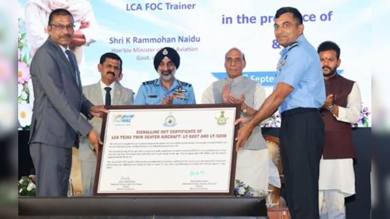 HAL Hands Over Indigenous Tejas Twin-Seater, HTT-40 Aircraft To Air Force