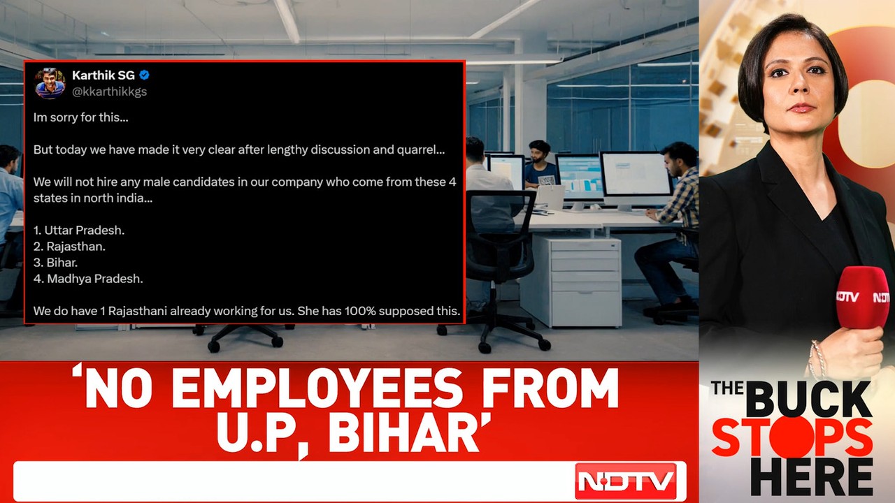 Bengaluru Entrepreneur Defends Hiring Ban On Men From 4 North Indian States