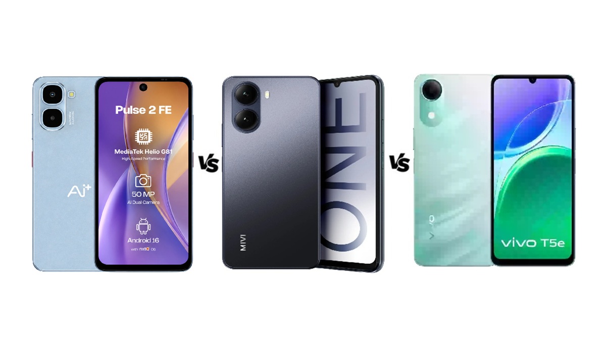 Ai+ Pulse 2 FE vs MIVI One 5G vs Vivo T5e: ₹15 हजार में कौन सा फोन है बेस्ट?