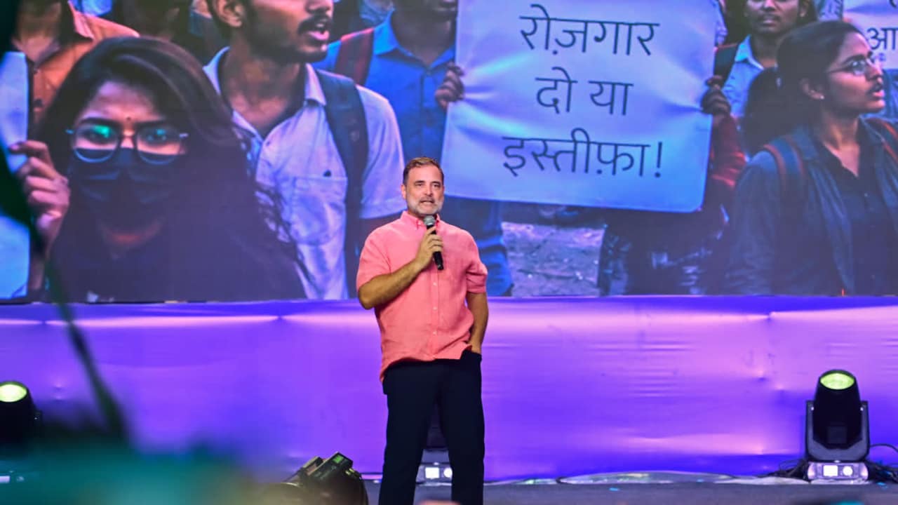 Rahul Gandhi at Chhatron Ki Goonj event in Prayagraj Rahul Gandhi at Chhatron Ki Goonj event in Prayagraj