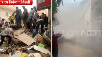 दिल्ली के सत्य निकेतन में छात्रों के हॉस्टल की इमारत गिरने की पहली तस्वीर आई सामने