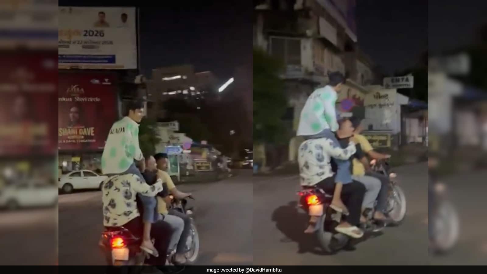 Four Men Arrested for Dangerous Motorcycle Stunt in Ahmedabad