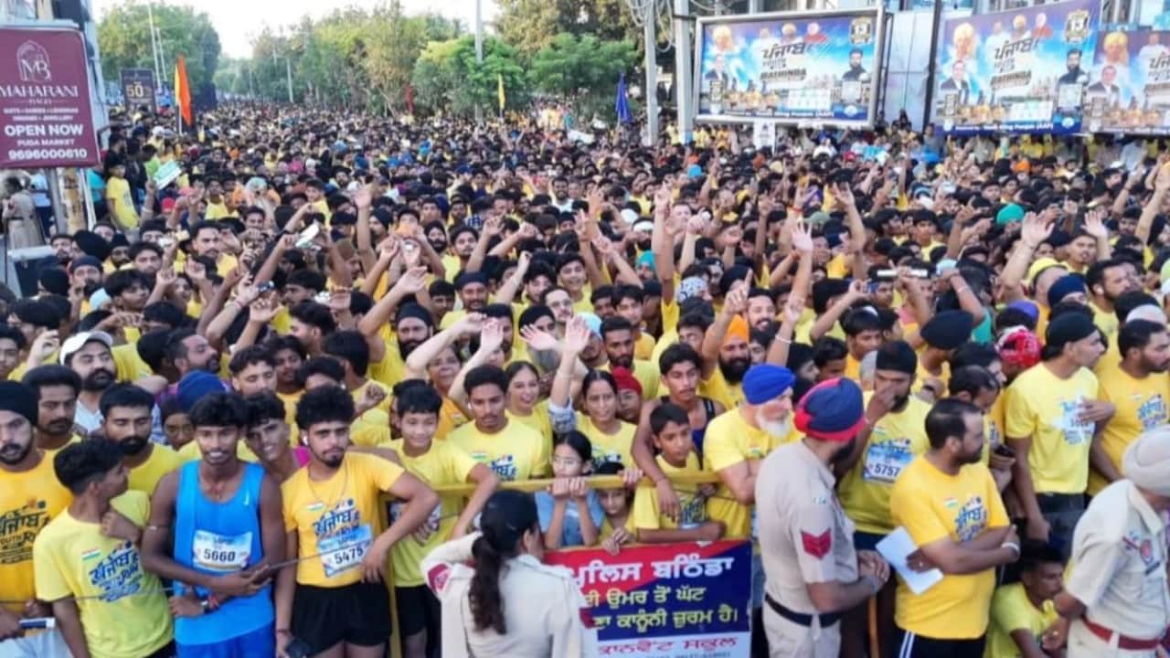 बठिंडा में पंजाब की सबसे बड़ी 'यूथ रन': 20,000 युवाओं और खिलाड़ियों ने नशों के खिलाफ दिया कड़ा संदेश