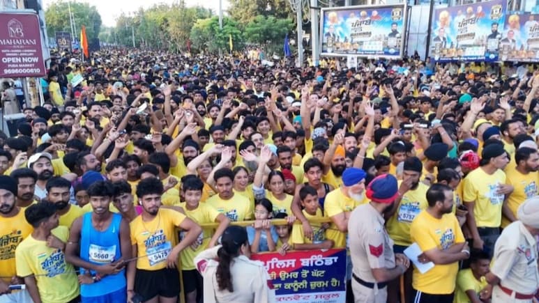 बठिंडा में पंजाब की सबसे बड़ी 'यूथ रन': 20,000 युवाओं और खिलाड़ियों ने नशों के खिलाफ दिया कड़ा संदेश