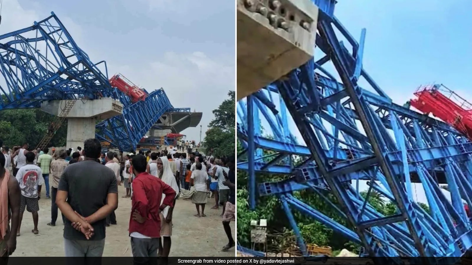Seven Injured as Beam Launcher Collapses During Bihar Bridge Construction