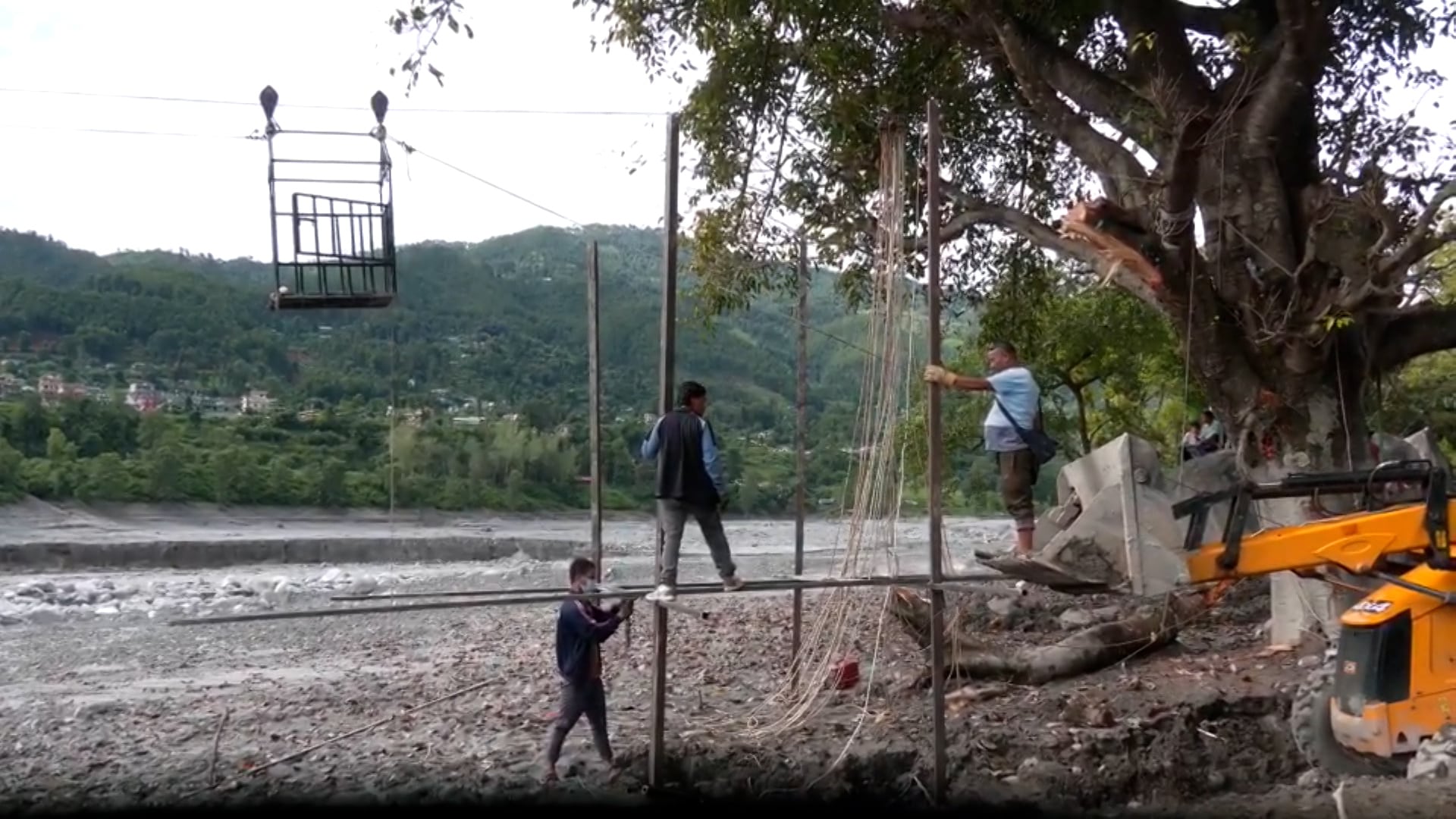 Nepal Floods: Temporary Bridge Built After Trishuli River Crossings Collapse