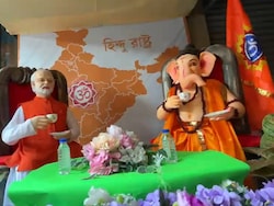 PM Modi's Statue With Ganesh Idol At Bengal Pandal Triggers Row