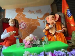 PM Modi's Statue With Ganesh Idol At Bengal Pandal Triggers Row