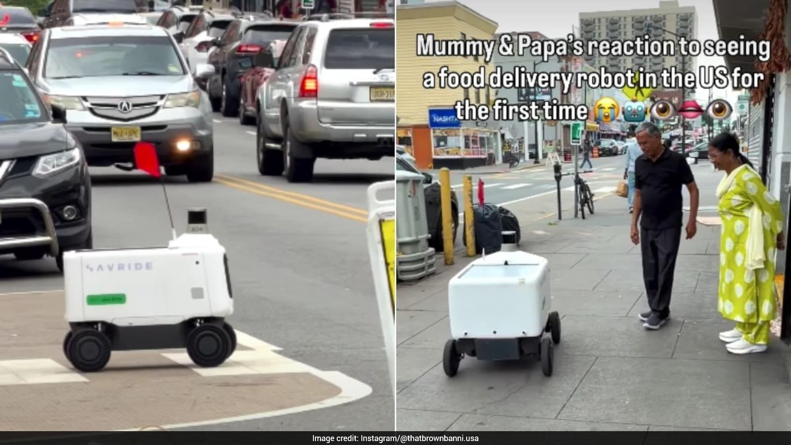 Indian Woman Shares Parents' Reaction to Food Delivery Robot in US
