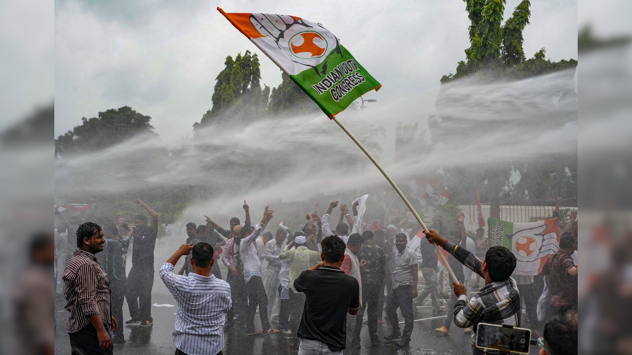 Congress protest in Patna on Friday Congress protest in Patna on Friday