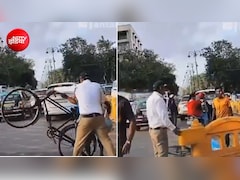 VIP काफिले के लिए साइकिल सवार को धकेला! पुलिस के बर्ताव पर भड़के मिलिंद देवरा, Video