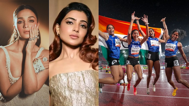 "The Ladies Have Done It Again": Alia Bhatt, Samantha, Kiara Advani Celebrate Women's Relay Gold At Asian Games