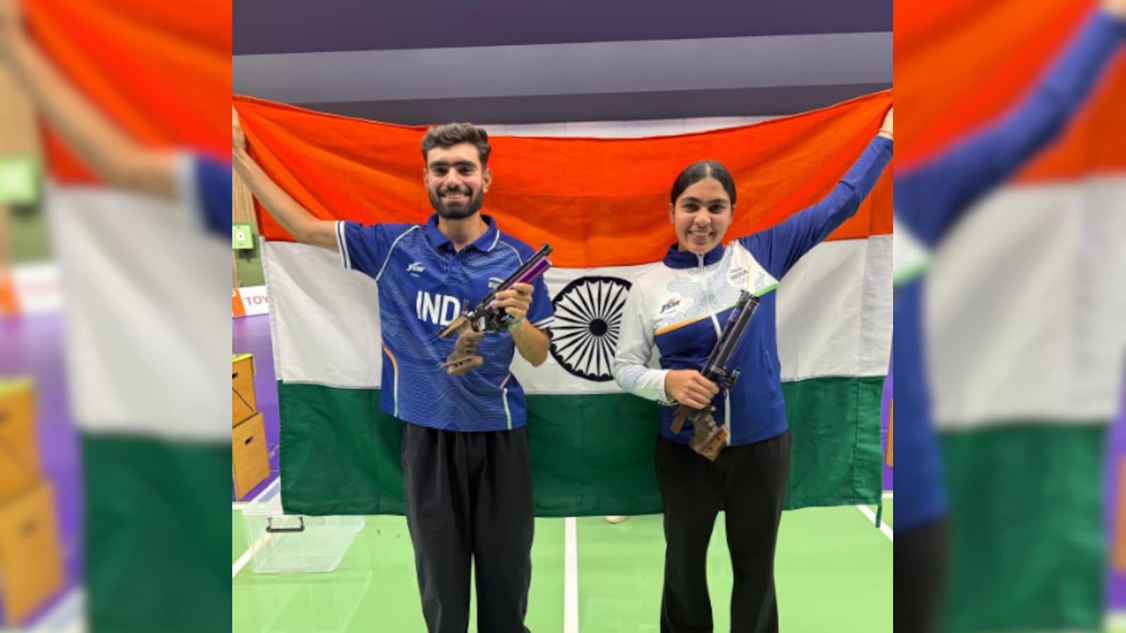 India Strike Shooting Gold As Suruchi Singh, Kamaljeet Triumph In 10m Air Pistol Mixed Team