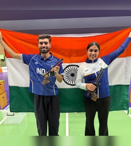 India Strike Shooting Gold As Suruchi Singh, Kamaljeet Triumph In 10m Air Pistol Mixed Team