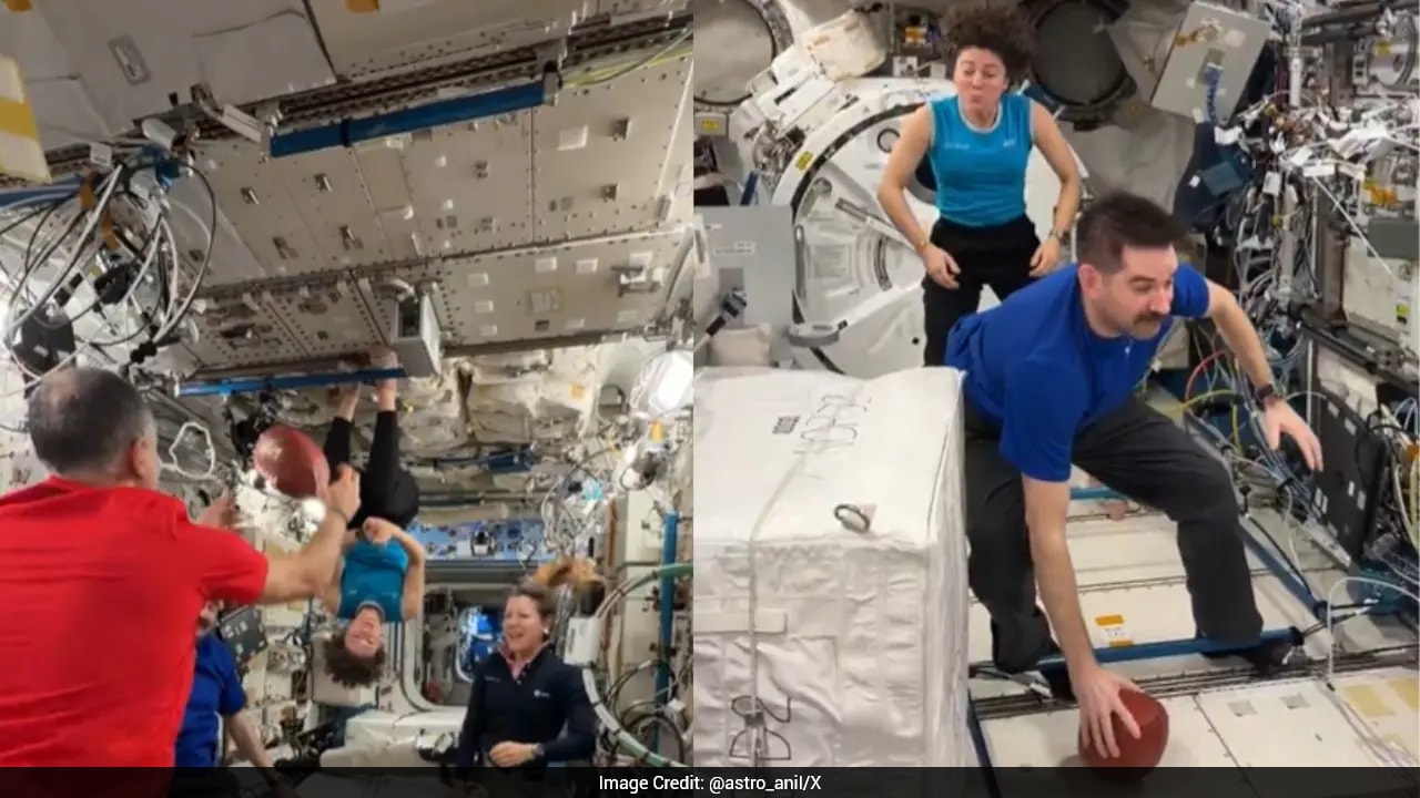 Astronaut Anil Menon Shares Glimpse Of Crew Playing Football In Space To Unwind
