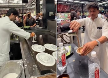 Watch: Union Minister Jyotiraditya Scindia Makes Dosa At Rameshwaram Cafe In Bengaluru