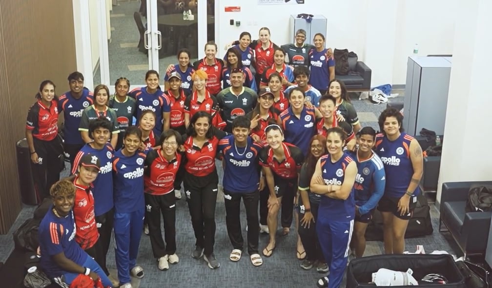 India Women share cricket insights and jerseys with Hong Kong after Asia Cup match