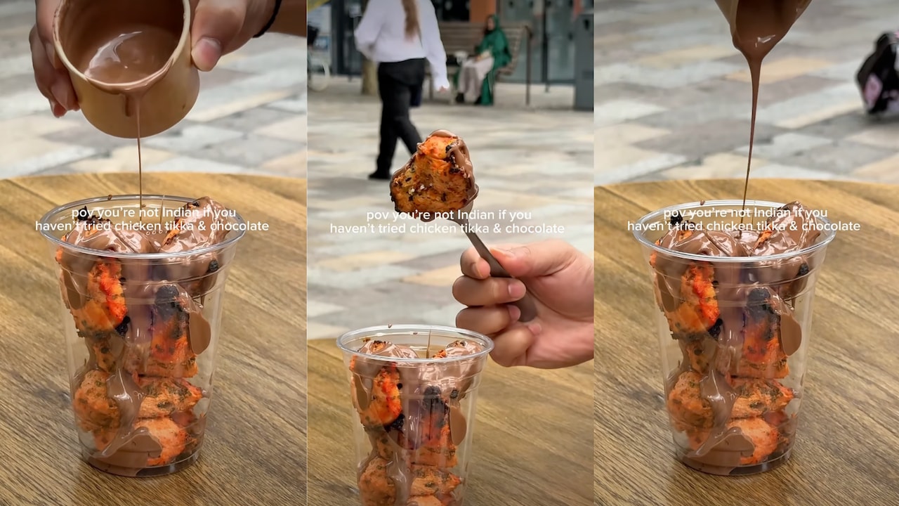 Man Pours Chocolate Syrup On Chicken Tikka. Internet Says, 'Logic Left The Chat'