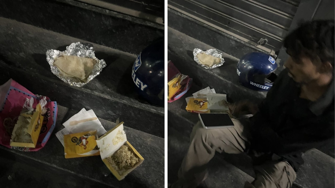 Zomato से नहीं आया खाना, तो ग्राहक ने डिलीवरी पार्टनर को ढूंढ निकाला; सड़क किनारे मजे से खाते मिले 2 लोग