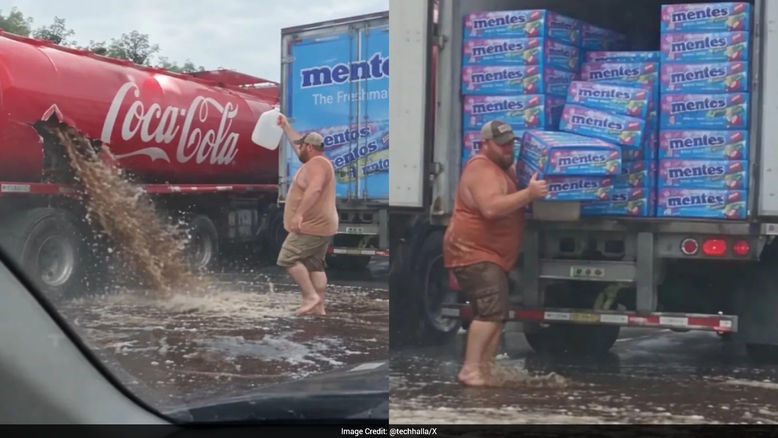 AI-Generated Video Shows Man Launched by Coke and Mentos Reaction Goes Viral