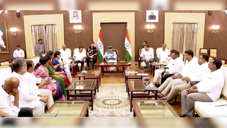20 BRS MLAs Suspended From Telangana Assembly, KT Rama Rao Meets Governor