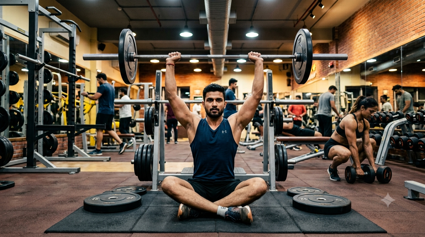 The Z press can be demanding on the shoulders