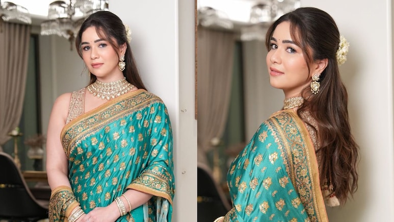 Sara Tendulkar Stuns In A Rs 2.1 Lakh Ritu Kumar Saree For Ganesh Chaturthi