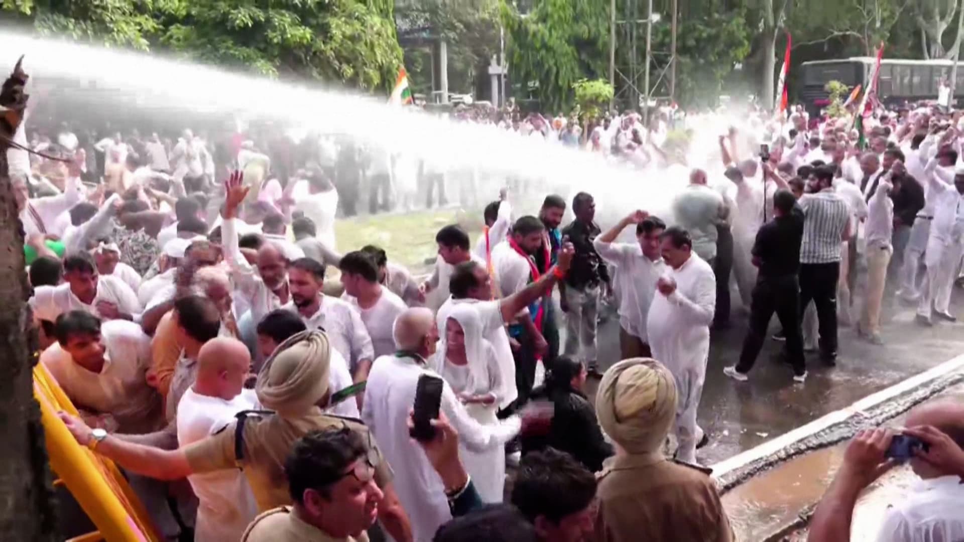Water Cannons Used, Gaurav Gogoi Detained As Congress Holds Protests Against Gyanesh Kumar