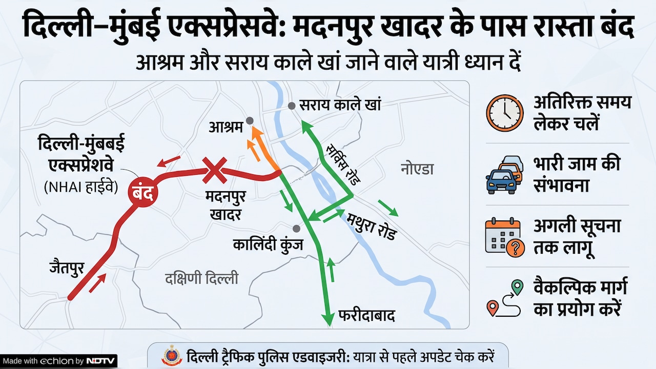 दिल्ली में आश्रम-सराय काले खां जाने से पहले पढ़ लें ये खबर, दिल्ली-मुंबई एक्सप्रेसवे का हिस्सा बंद