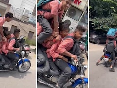 एक बाइक पर बैठे 6 छात्र... रीलबाजी के चक्कर में खुलेआम ट्रैफिक नियमों की उड़ाई धज्जियां, वीडियो वायरल 