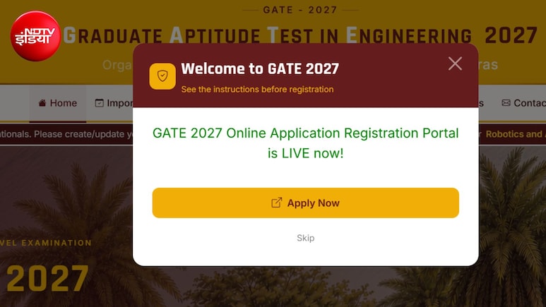 GATE 2027 के लिए रजिस्ट्रेशन शुरू, IIT मद्रास ने खोला GOAPS पोर्टल